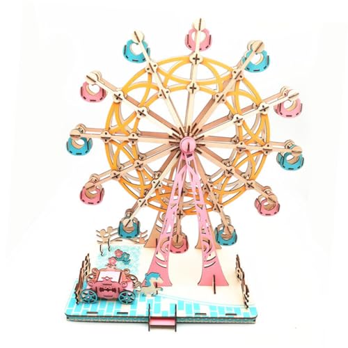 NAMOARLY 3D Puzzle Riesenrad Bausatz Für Buntes DIY Puzzle Für Kreative Bastelstunden Pädagogisches Für Und Jugendliche von NAMOARLY