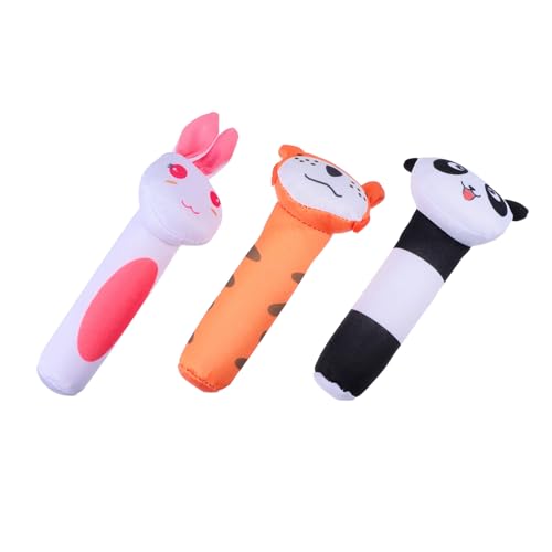 NAMOARLY 3St rasseln Tierspielzeug Glockenrasseln Halter Weiden Figur Animal Toys Tier plushible snugible rasselnde Spielsachen für Kinderrasseln Plüsch von NAMOARLY