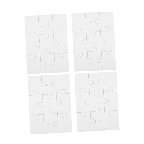 NAMOARLY 4 Blätter Holzpuzzle Weiße Puzzles Individuelles Puzzle Rätsel Rätsel DIY-versorgung Produkte Für Sublimationsrohlinge Wärmeübertragungs-rohling-Puzzle Hölzern Weiß von NAMOARLY