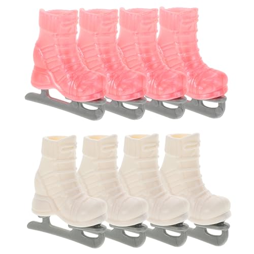 NAMOARLY 4 Rollschuhe Schlittschuhe Mini-fingerschuhe Miniatur-Schlittschuhe Zubehör Für Mädchenpuppen Puppenstiefel Mini Rollschuhe Puppenturnschuhe Puppenschuhe Plastik von NAMOARLY