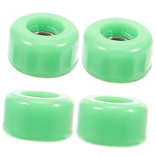 NAMOARLY 4 Stück Fingerroller-Modell Hand Finger Skateboard fingerskatwboard Sportspielzeug Unterlage Rad Gadget kompaktes Skate- Fingerspielzeug Zubehör Plastik Green von NAMOARLY