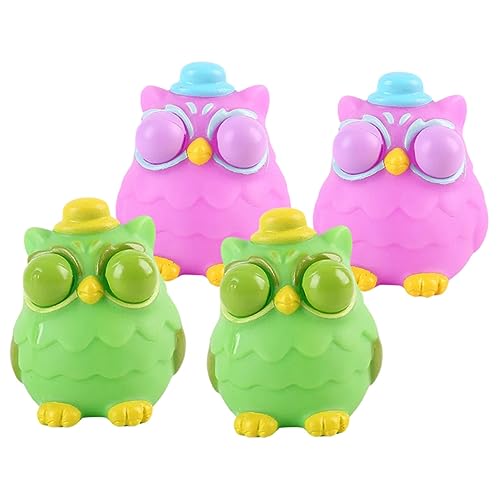 NAMOARLY 4 Stück Pop-Eyed Eule für kinderspielzeug Toys spielzeuge Kid Toys Fun Toy Druckentlastungsspielzeug Eulen-Squeeze- zur Druckentlastung von NAMOARLY