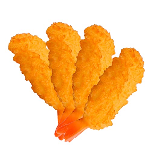 NAMOARLY 4 Stück Simuliertes Tempura für kinderspielzeug Toys Simulation Tempura simuliertes Spielfutter realistisches Tempuras-Modell Restaurant-Küchendekoration PVC von NAMOARLY