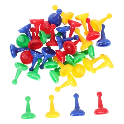 NAMOARLY 40 Stück Spielsteine brettspiele kinderbrettspiel Farbige Schachfiguren Schachspiel Accessoire Boardgames Schachbrett Schach für Brettspiel Spielkomponente Plastik von NAMOARLY