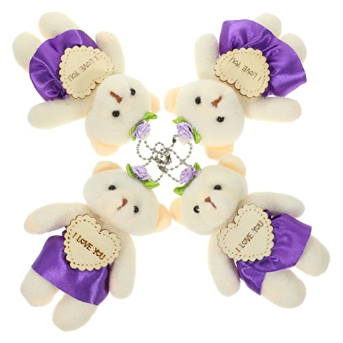 NAMOARLY 4pcs Hochzeit Valentines Anhänger Bärenpuppen Niedliche Bärenpuppen Anhänger Ornament Für DIY Bouquet von NAMOARLY