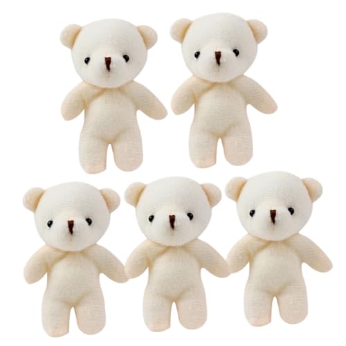 NAMOARLY 5 Stücke Entzückende Bär Puppen Spielzeug Stofftier Plüsch Mini Bears Für Weiche Realistische Bär Ornament Spielzeug von NAMOARLY