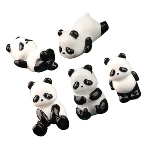 NAMOARLY 5 Stück Mini-Panda-miniaturharz-Panda-Figur, Niedliche Sammlerstücke, Spielzeug, Bonsai-mikro-landschaftsdekoration von NAMOARLY