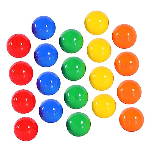 NAMOARLY 50 Stück Lotteriekugel Mini-Bingo-Kugeln Bälle für Bällebad Gummi farbige Bingokugeln zu öffnende Lottokugeln hohl Lotterieschein Lotteriemaschine Nahtlose Kugel Kind von NAMOARLY