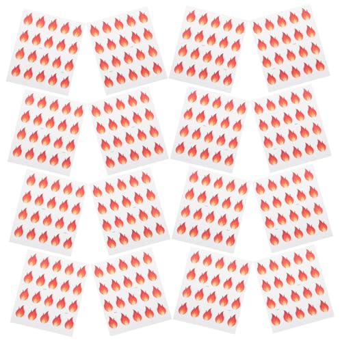 NAMOARLY 500 Pcs Flammenaufkleber dekorative Etiketten für Gläser kleine Etikettenaufkleber Mini Aufkleber lustige Aufkleber Kennzeichnungsaufkleber Aufkleber für Lebensmittelverpackungen von NAMOARLY