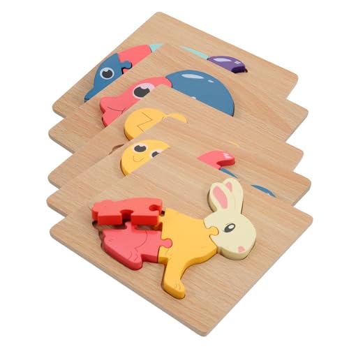 NAMOARLY 5St Lernspielzeug für kinderpuzzle Puzzle D-Puzzle holzspielsachen holzrätsel Kinderspielzeug Pädagogisches Puzzlespielzeug für Kleinkinder Lernpuzzle hölzern von NAMOARLY