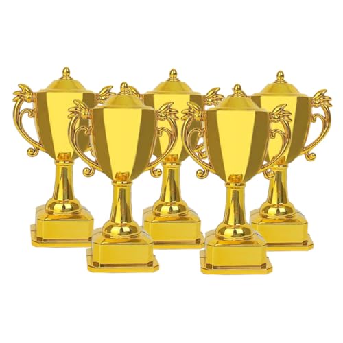 NAMOARLY 5St Puppenhaus-Trophäe Mini-Hausaccessoire Mini-Essen Mini-lustige Trophäe Puppenessen Puppenhaus Trophäe Kinder Trophäe Wettkampf-Trophäe Party-Trophäen-Requisiten Plastik Golden von NAMOARLY