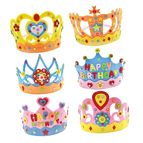 NAMOARLY 6 Set Tiara Crown Handwerk Kit Erwachsene Kinder Kronenhandwerk Verdickte Kronenhandwerk von NAMOARLY