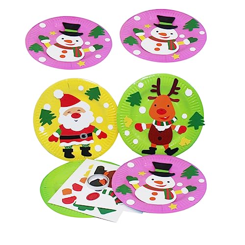 NAMOARLY 6 Teiliges Weihnachts Themen DIY Papierplatten Sticker Set Für Bastelmaterialien Für Kreative Handarbeiten Ideal Für Weihnachtsdekoration Und Bastelprojekte von NAMOARLY