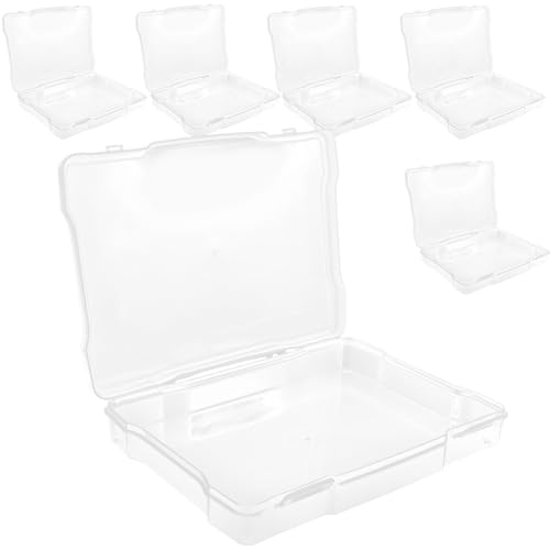 NAMOARLY 6Er Boxen Storage Boxes aufbwahrungs-Box multifunktionaler Fotobehälter Aufbewahrungskoffer für Teile Aufbewahrungsbehälter aus Kunststoff Fotos Tragetasche Plastik pp Transparent von NAMOARLY