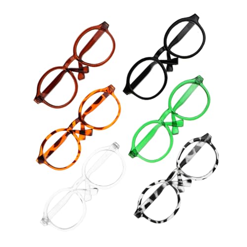 NAMOARLY 6St Puppenbrille Puppe Verkleidet Brille Puppe Sonnenbrille Mini-Puppen-Sonnenbrille Mini-Puppen-Brille Puppenmode Miniaturbrillen Puppenzubehör Miniatur-Brillen-Requisiten Plastik von NAMOARLY