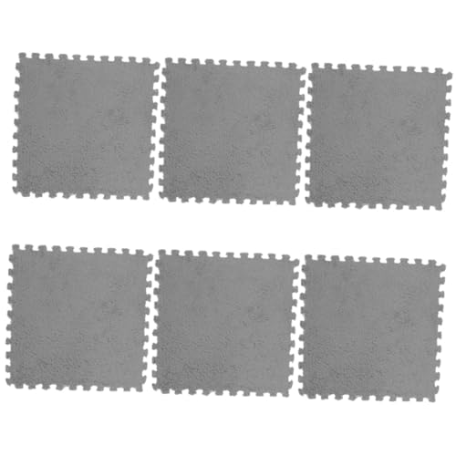 NAMOARLY 6St Puzzle-Matte turnmatten Gymnastics Matte puzzlepad ineinandergreifende Fußmatten Schaumstoff-Puzzle-Bodenmatte Sie Mat für Bodenfliesen für den Haushalt Eva Grey von NAMOARLY