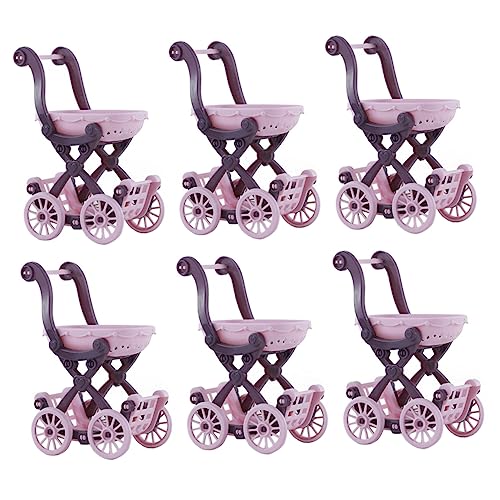 NAMOARLY 6Stücke Mini Einkaufswagen Für Puppen Niedliche Möbel Für Dollhouse Dekoration Mini Shopping Trolley Modelle Zufälligen Farben Als Puppenzubehör von NAMOARLY