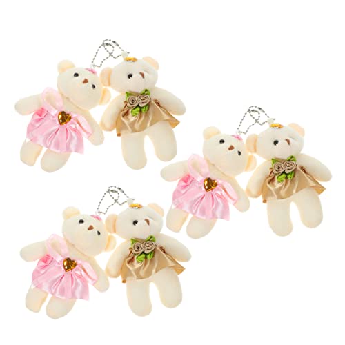 NAMOARLY 6pcs Hochzeitsthemen Mit Kleinen Puppen Decors Decors Bouquet DIY Entzückender Bär Für Hochzeitsstrauß von NAMOARLY