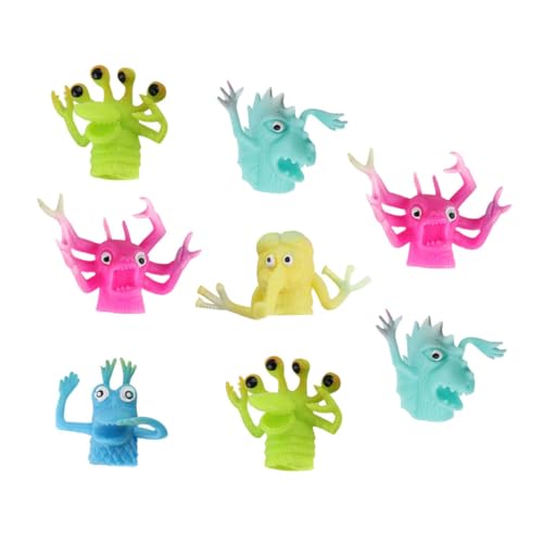 NAMOARLY 8 Stück Puppenhandschuhe Besänftigende Fingerpuppen Fingerkobold- Entzückende Fingerpuppen Fingerpuppen Kinderpuppenspielzeug Lustige Fingerspielzeuge von NAMOARLY