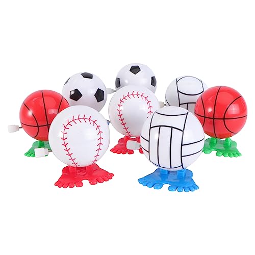 NAMOARLY 8Stücke Uhrwerkspielzeug Für Bunte Ball Stil Spielzeuge Für Drinnen Und Draußen Für Geburtstage Und Feiertage Inklusive Fußball Basketball Volleyball von NAMOARLY