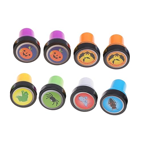 NAMOARLY 8st Kinderstampfer Spielzeug Zum Thema Halloween Dekorativer Stempel Puzzle Fröhlicher Halloween-Stempel Stempelspielzeug Für Kinder Halloween Gespenstisch Kürbis Sterben von NAMOARLY