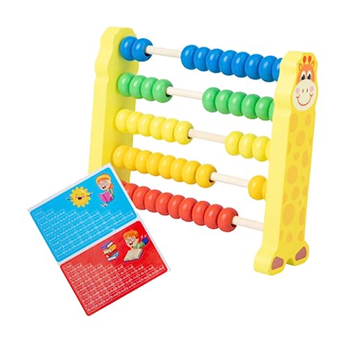 NAMOARLY Abacus Giraffe 5 Reihiges Zählspielzeug Für Vorschulkinder Buntes Lernspielzeug Zur Der Numerischen Fähigkeiten Pädagogisches Holzspielzeug Für Und Schüler von NAMOARLY