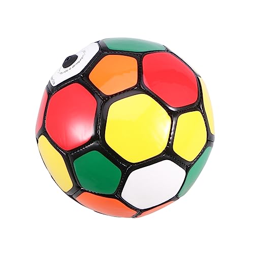 NAMOARLY 1PC PVC Aufblasbarer Kinderfußball Bunter Fußball Für Outdoor Aktivitäten Spielzeugball Für Jungen Und ädchen Ideal Für Den Garten Oder Den Park Inkl Nadel von NAMOARLY