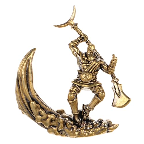 NAMOARLY Bronze Treibender Mönch Tischdekoration Messing Handwerk Mönch Figur Chinesische Fengshui Tischplatte Ornament Tee Haustier Schmücken Desktop-dekor Für Sammlung von NAMOARLY