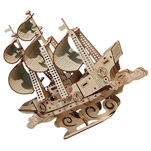 NAMOARLY DIY Segelschiff Puzzle Für Lernspielzeug Segelschiff Modell Pädagogisches Puzzle Für Kreativen Spaß Und Entwicklung von NAMOARLY