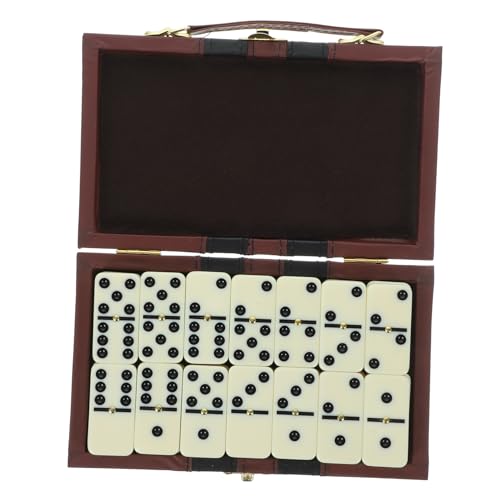 NAMOARLY Antikes Domino Set Mit Holzkiste 28 Teiliges Spiel Für Unterhaltung Und Freizeit Ideales Reise Und Partyspiel Perfektes Für Freunde Und Familie von NAMOARLY