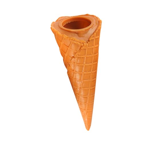 NAMOARLY Eismodell Gefälschte Eiscreme-Requisite Künstliche Eiscreme-Requisite Gefälschtes Essen Simulations-Eiscreme-Requisiten Gefälschte Eiswaffel-Requisite PVC Light Brown von NAMOARLY