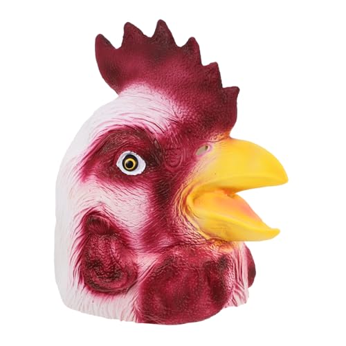 NAMOARLY Hahn-maske Zubehör Für Partykostüme Hahnkostüm Hahnkopfmasken Tierische Maske Halloween-cosplay-maske Maske Für Maskerade-partys Neuartige Kopfbedeckung Tierkostüm Maske Emulsion von NAMOARLY