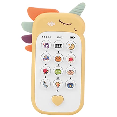 NAMOARLY Handy für kinderhandy Handy Beißbares Handy Mobile Handy Simuliertes Babyphone Telefon -Telefon Plastik Yellow von NAMOARLY