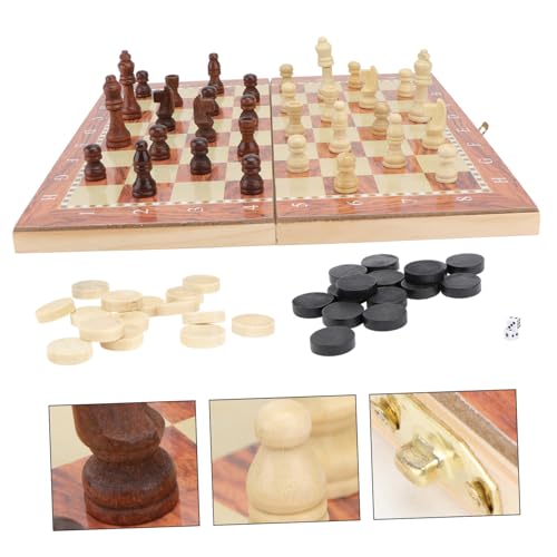 NAMOARLY Holz Schachspiel Faltbares Schachbrett mit Klappbox Interaktives Kinderspielzeug für Jungen und Mädchen Tragbar für Zuhause Schule Reisen und Picknick NAMOARLY Holz Schachspiel Faltbares Schachbrett mit Klappbox Interaktives Kinderspielzeug für Jungen und Mädchen Tragbar für Zuhause Schule Reisen und Picknick von NAMOARLY
