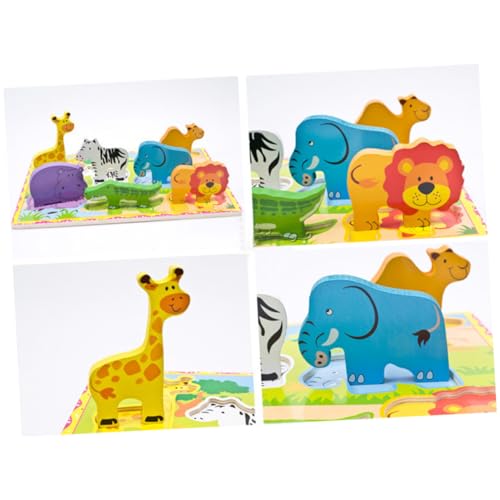 NAMOARLY Holzpuzzle Tiere Aus Dem Zoo Für Kleinkinder Montessori Holzspielzeug Für Frühe Bildung Interaktives Und Pädagogisches Lernspielzeug Für ädchen Und Jungen Ideal Für Ab 2 von NAMOARLY