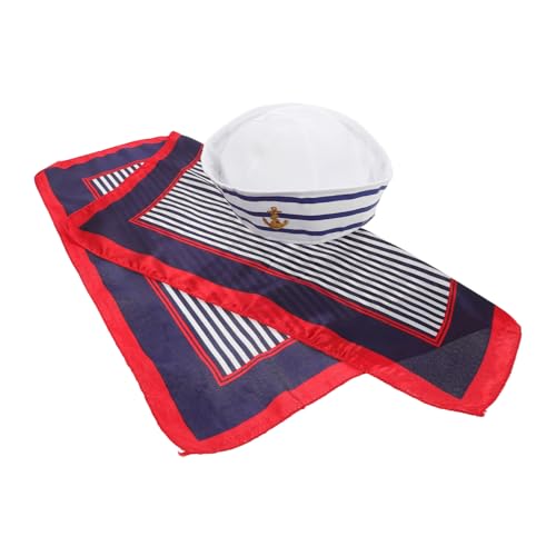 NAMOARLY 1 Set Yacht Sailor Cap Hut Und Schal Sailor Captain Kostüm Für Decor Unisex Fit Party Dekorative Set von NAMOARLY