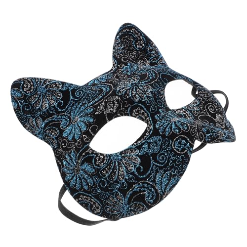 NAMOARLY Katzenmaske halloween maske Karnevalsmaske Verkleidungsmaske realistische maske Halloween-Cosplay-Masken halbe Katze Halloweenkostüm Maskerade-Party-Maske Kostümpartyzubehör PVC von NAMOARLY