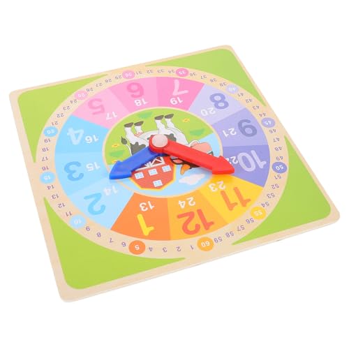 NAMOARLY Kinderuhr aus Holz Zeitschaltuhr Spielzeug Spielzeuguhr Analoguhr zum Lernen für Kinder Analoge Uhr Lernuhr für Kinder Holzspielzeug für Kinder Kognition Uhr Spielzeug Lehruhr von NAMOARLY