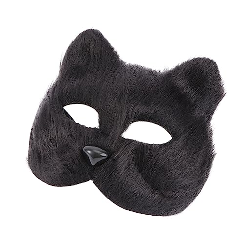 NAMOARLY Kostümmaske Halbes Gesicht Tiermaske Schwarz Für Halloween Karneval Und Maskerade Ideales Kostümzubehör Für Cosplay Und Themenpartys von NAMOARLY