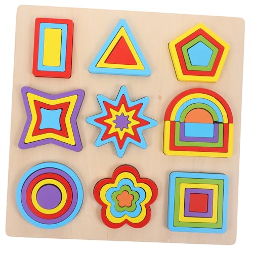 NAMOARLY Baby Spielzeug Montessori Montessori Geometrisches Formenspielzeug 1 Set Holzbausteine Für Pädagogisches Lernspielzeug Zur Der Frühen Kognitiven Fähigkeiten Geometrisches Sortierspiel Für von NAMOARLY