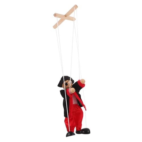 NAMOARLY Marionette Zappelpuppen Piratenspielzeug Zugschnur Puppe Hand Dinosaurier Kinderwagen Spiel Kinderspielzeug Bauchrednerpuppen Für Erwachsene Bauchrednerpuppen Für Holz von NAMOARLY