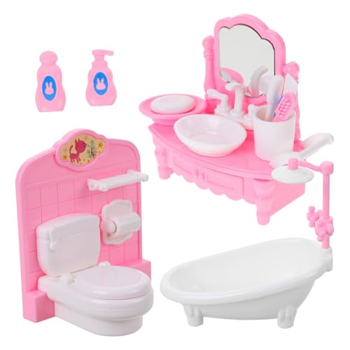 NAMOARLY Miniatur Badezimmer öbel Set Für Puppenhaus Badewanne Toilette Und Zubehör Perfekte Dekoration Für Puppenhaus Badezimmer Ideal Für Kreative Spielideen Und Miniatur Szenen von NAMOARLY