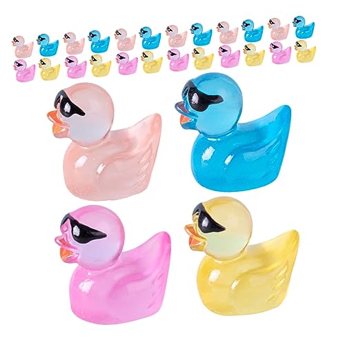 NAMOARLY Miniatur Enten Figuren Set Leuchtende Resin Deko Für Mikrolandschaften DIY Accessoires Und Perfekt Für Garten Puppenhaus Und Aquarien von NAMOARLY