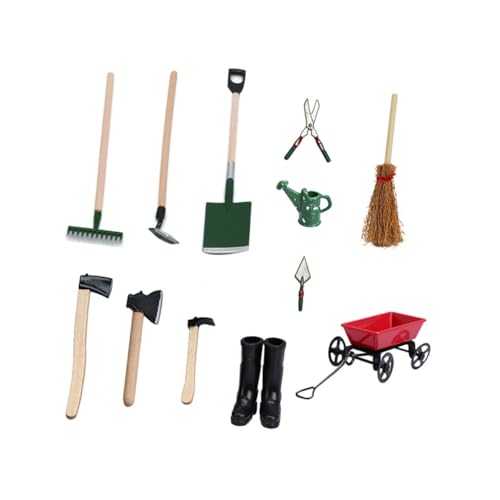 NAMOARLY 1 Set Miniatur Puppenhaus Gartenwerkzeuge Dekorative Mini Tools Für Den Mini Garten 12 Teiliges Zubehör Für Dollhouse Und Garten Dekoration von NAMOARLY