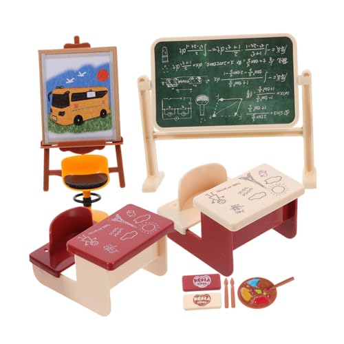 NAMOARLY Miniatur Puppenhaus Dekorationsset Kreidetafel Mini Klassenzimmer Modell für DIY Desktop Zubehör Realistische Miniatur Szene NAMOARLY Miniatur Puppenhaus Dekorationsset Kreidetafel Mini Klassenzimmer Modell für DIY Desktop Zubehör Realistische Miniatur Szene von NAMOARLY