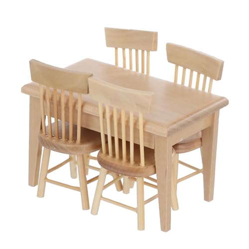NAMOARLY Miniatur Puppenhaus Möbel Set Teilig aus Eichenholz Realistisches Mini Tisch und Stuhl Modell Dekoratives Puppenhaus Zubehör für Sammler und Leicht und Vielseitig für NAMOARLY Miniatur Puppenhaus Möbel Set Teilig aus Eichenholz Realistisches Mini Tisch und Stuhl Modell Dekoratives Puppenhaus Zubehör für Sammler und Leicht und Vielseitig für von NAMOARLY