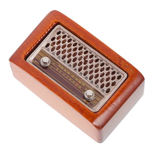 NAMOARLY Miniatur Retro Radio Kleine Retro Radio Figuren Radio Modell Kleine Radio Figuren Simuliertes Radio Vintage Stil Winziges Radio Querformat Requisite Miniatur Radio von NAMOARLY