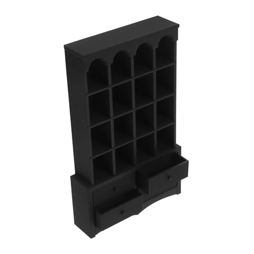 NAMOARLY Miniatur-puppenhaus-bücherregal: Mini-puppenhaus-bücherregal Aus Holz, Kleiner Lagerschrank, Mini-Haus-Dekoration, Puppen-schulbedarf, Schwarz NAMOARLY Miniatur-puppenhaus-bücherregal: Mini-puppenhaus-bücherregal Aus Holz, Kleiner Lagerschrank, Mini-Haus-Dekoration, Puppen-schulbedarf, Schwarz von NAMOARLY