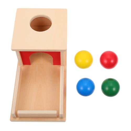 NAMOARLY Montessori Lernspielzeug Für Holz Ziel Box Mit Bällen Pädagogisches Hand Augen Koordination Und Frühkindlichen Entwicklung Ideales Für Kinderzimmer von NAMOARLY