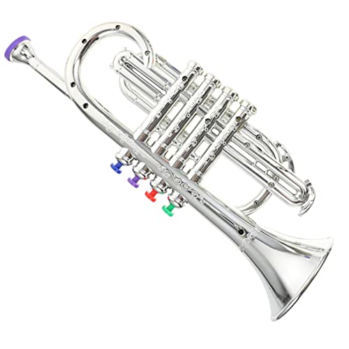 NAMOARLY Musik Instrumente Für Trommel Mädchen Saxophon-modellspielzeug Klarinette Babyspielzeug Kleinkindspielzeug Gitarre Trompete Plastik Silver von NAMOARLY